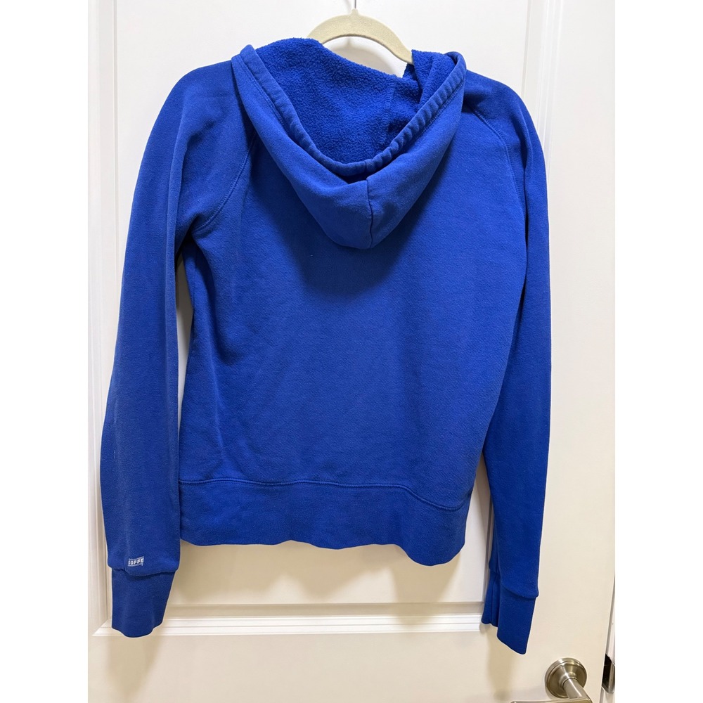 Soffe Kansas Jayhawks Full Zip Hoodie Royal Blue XL Chenille Patch Beak Em Hawks - Picture 2 of 6